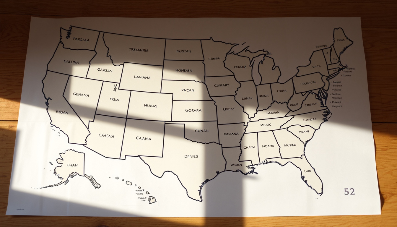 US Map of States: 50 States, Territories & 52 State Myth